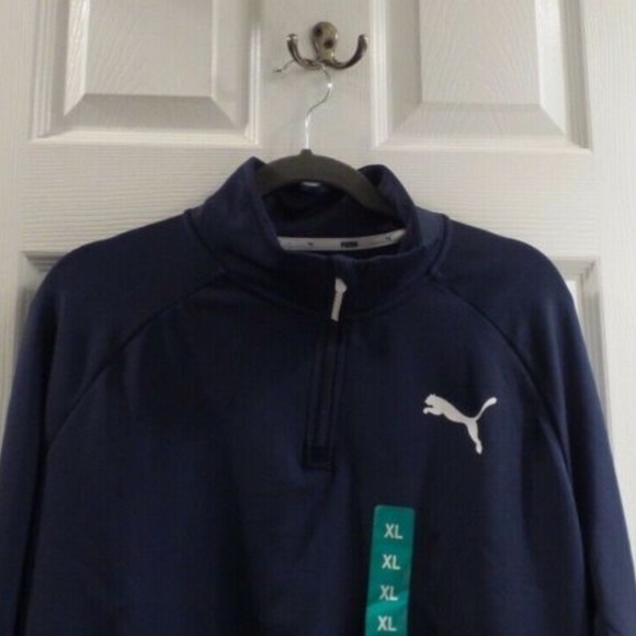 Puma® Men’s Active ¼ Zip Pullover, Blue, NWOT - Picture 7 of 7